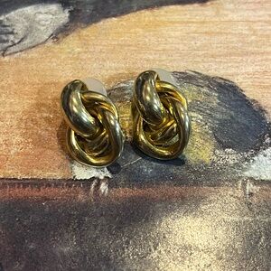 Vintage 80’s Gold Knot Earrings